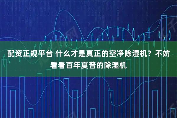 配资正规平台 什么才是真正的空净除湿机？不妨看看百年夏普的除湿机